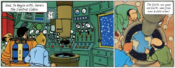 Kuifje op de maan aarde