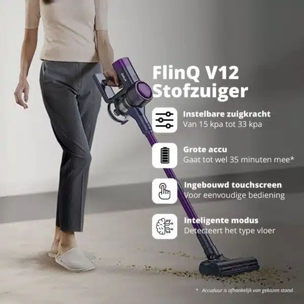 flinq v12 pro nederladnse steelstofzuiger 119 euro dyson kloon