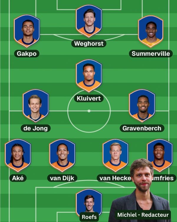 beste oranje opstelling michiel wk 2026 nederland japan weghorst in de spits