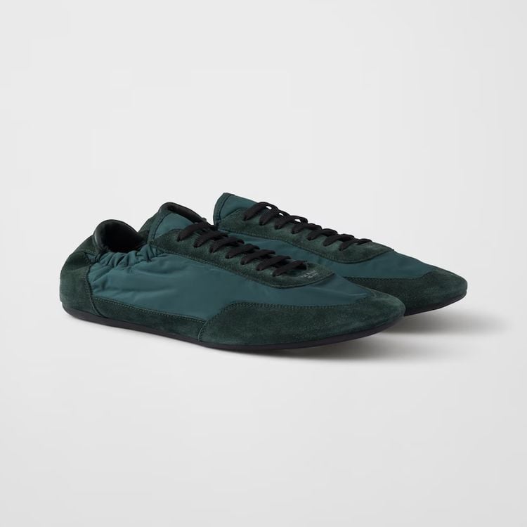 Prada Collapse Re-Nylon sneakers groen