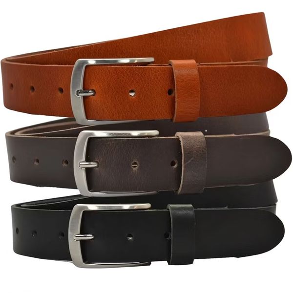 broekriem drie leren riemen zwart bruin cognac voor 29 euro nederland gemaakt