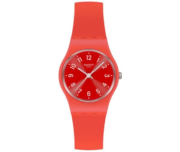 swatch notes of coral rood betaalbaar horloge onder de 100 euro in 2024