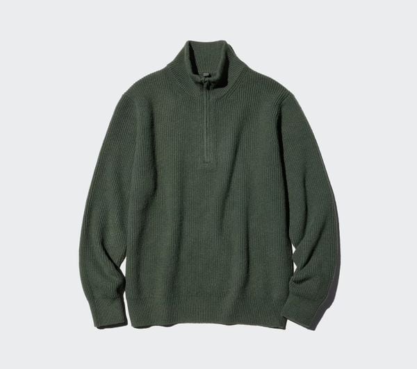 quarter zip trui uniqlo groen 49 euro hype