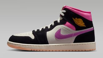 Nike dropt Air Jordan 1 Mid in catchy 80's kleuren zwart, wit, roze