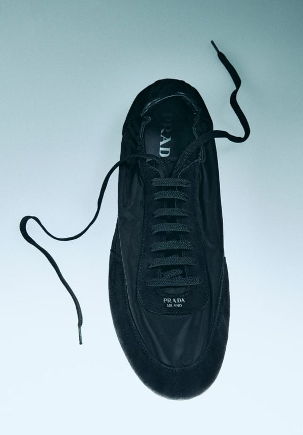Prada Collapse Re-Nylon zwarte sneakers