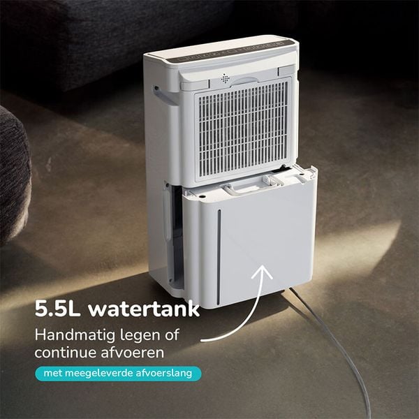 Bloomfold DryPure Luchtontvochtiger & Luchtreiniger korting wasdroogfunctie