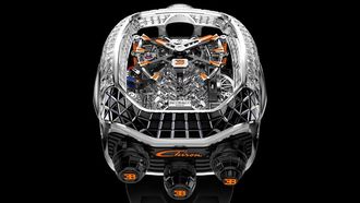 Jacob & Co. Bugatti Chiron Tourbillon Baguette Black and Orange, horloge, nieuw, nav