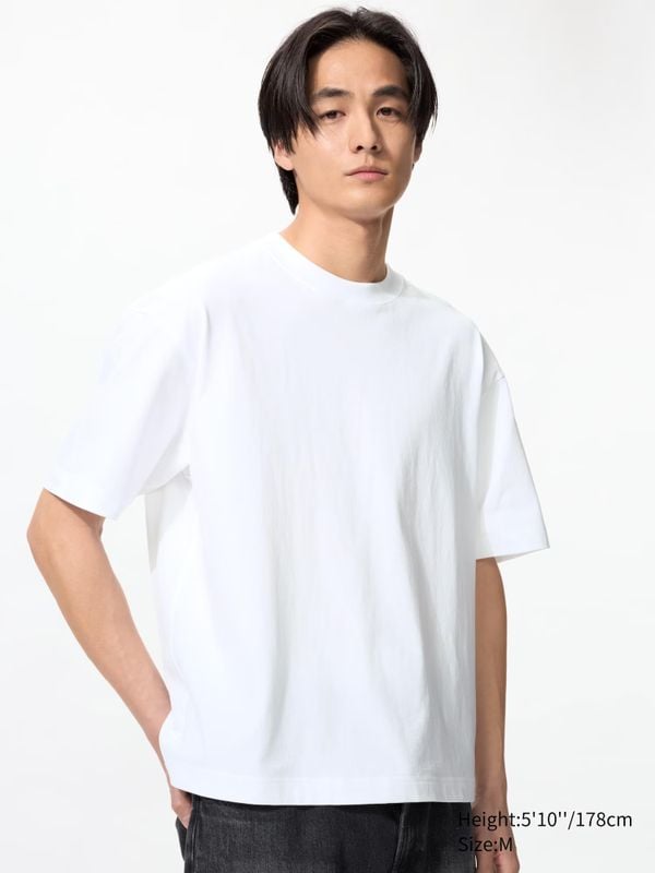 uniqlo boxy cropped t shirt wit 100% katoen hype 14,95 euro