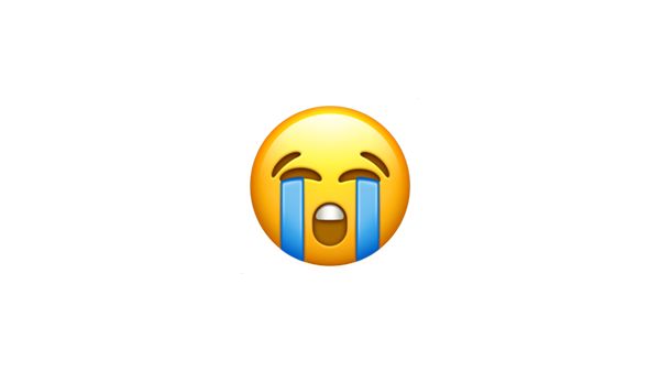 Vol huilend gezicht, emoji, 2021