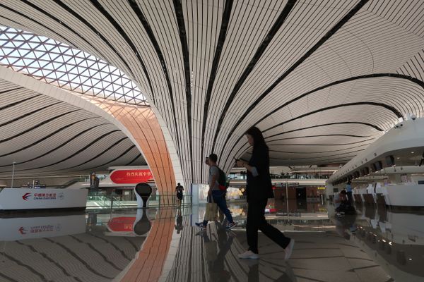 Beijing Daxing International Airport, zaha hadid architects, architectuur, zeester, vliegveld