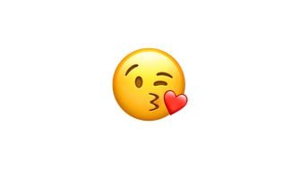 gezicht die een hartje weblaast met een kus, meest gebruikte emoji, 2021