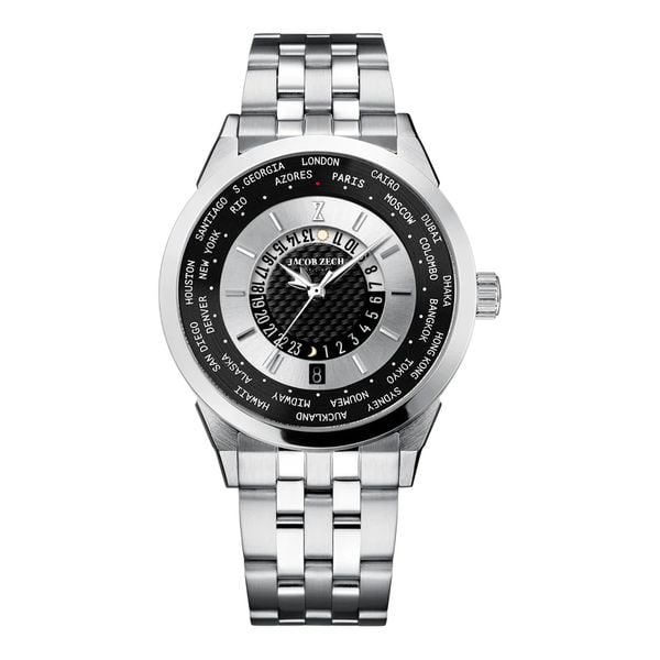 jacob zech nieuw nederlands horloge 149 euro korting zilver wereldtijd new york