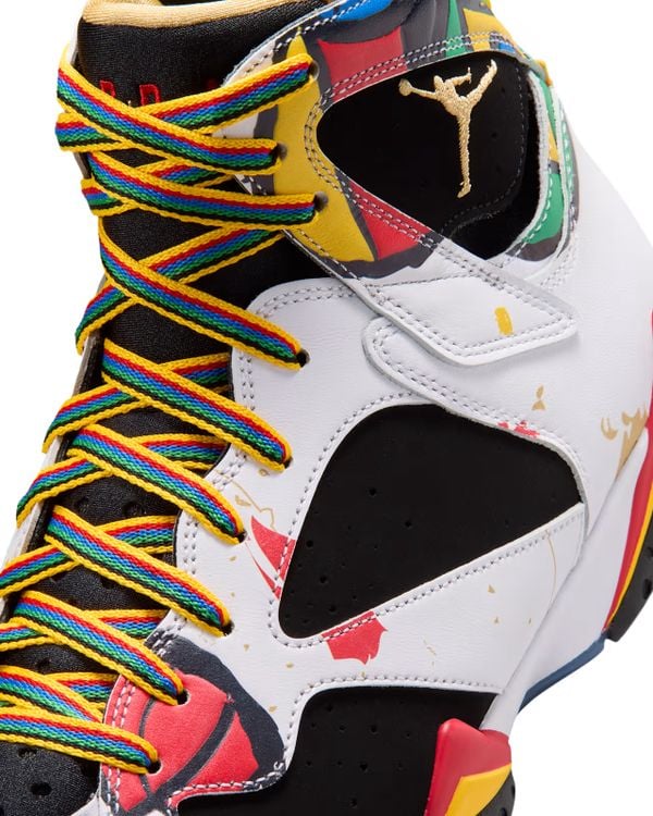 nike Air Jordan 7 Retro 'Miró' White and Multi-Color IQ6573-100 nieuwe sneakers