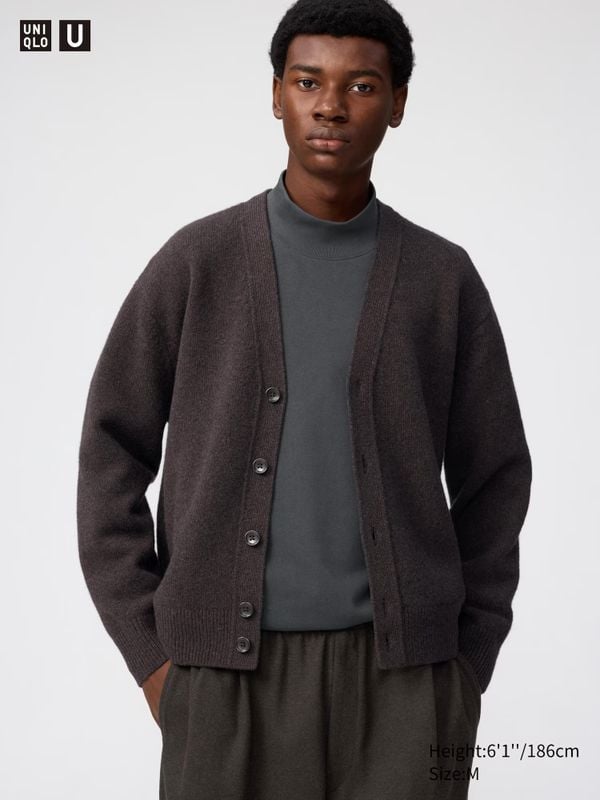 100% lamswollen vest uniqo 49,90 euro bruin