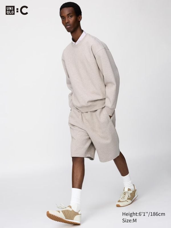 Uniqlo dropt wijde korte broek à €29,90 met perfecte skate-fit short sweatstog beige perfecte skate fit
