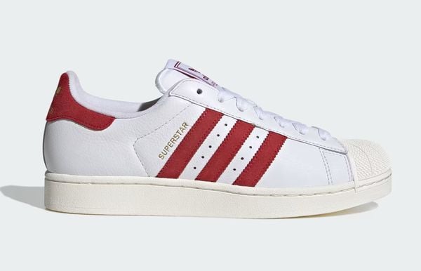 Adidas SUPERSTAR II sneakers Wit rood_KJ9978_01_00_standard