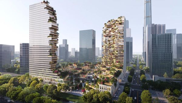 MVRDV Oasis Towers, afgebrokkelde wolkenkrabber, china, next level architectuur, groen
