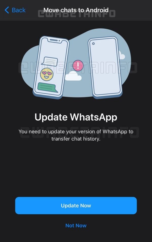 WhatsApp ioS Android chat migratie