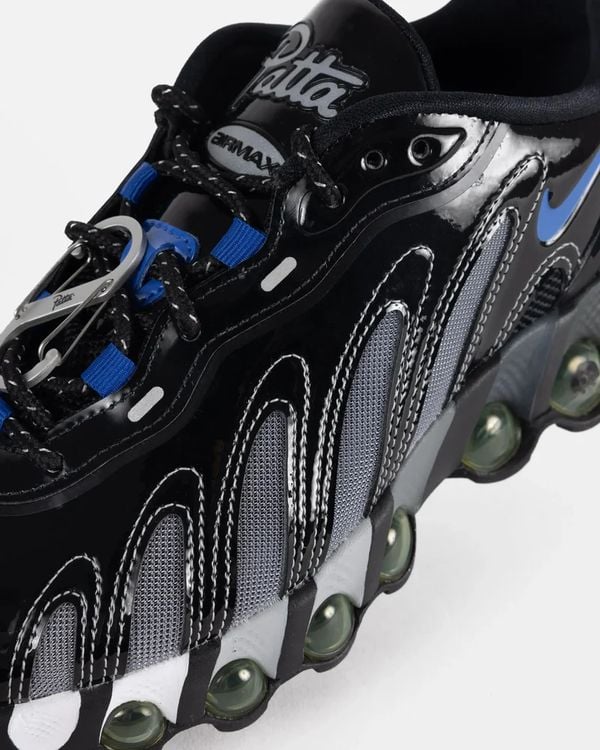 Patta x Nike Air Max DN8 SP (Black Game Royal-Metallic Silver) nieuwe sneakers nu te koop