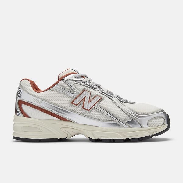 new balance 740 nieuwe dad sneakers 120 euro wit metallic rood