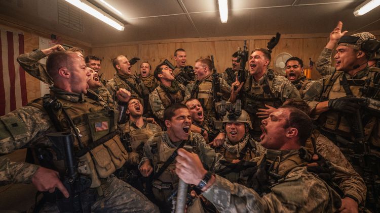 De cast van Warfare De cast van Warfare Oorlogsfilm Civil War A24 Waargebeurde film 4444