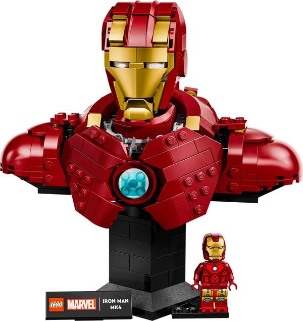 marvel iron man borstbeeld verrassend betaalbare lego bouwset voor volwassenen