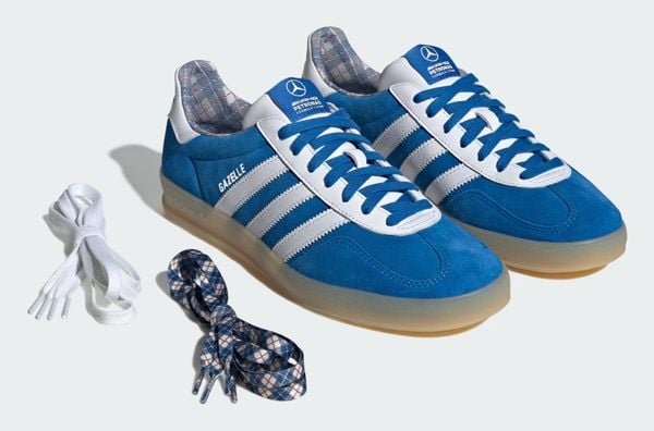adidas Gazelle Indoor Mercedes AMG Petronas F1 Team nieuwe forumule 1 sneakers 120 euro stijlvol
