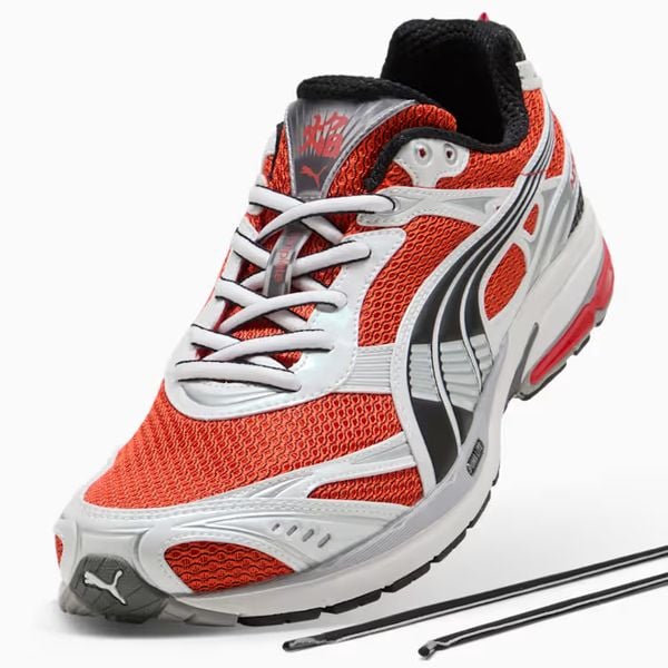 puma Homura-OG+uniseks-sneakers rood emtallix zilver dad shoes