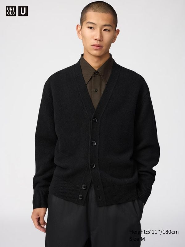 100% lamswollen vest uniqo 49,90 euro zwart