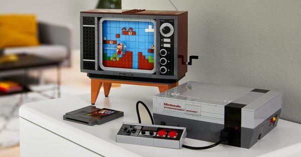 lego, nintendo entertainment system, gamers, bouwset, nes, nostalgie, nes, 8 bit