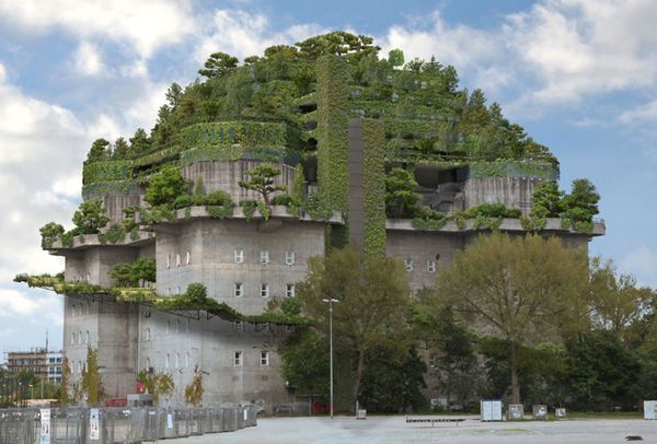 nazi-bunker hamburg flakturm IV hotel club daktuin