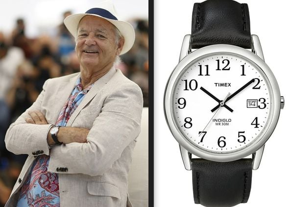 Bill Murray, Timex Easy Reader, celebs, betaalbare horloges