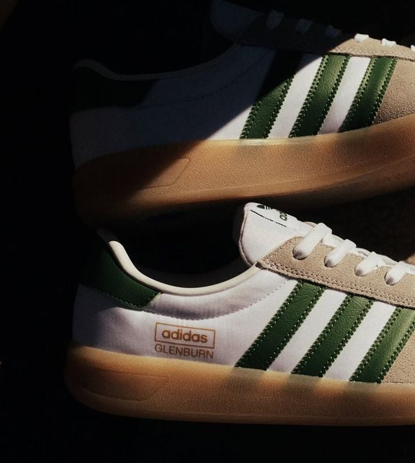 Adidas glenburn nieuwe retro skate-sneakers à €75 als perfecte budget-optie wit groen