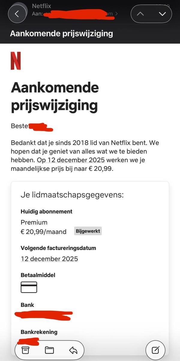 netflix prijsstijging absurd Stichting Bescherming Consumentenbelang claim compensatie
