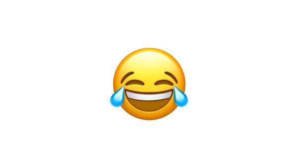 Lachende gezichtje met traantje, meest gebruikte emoji, 2021