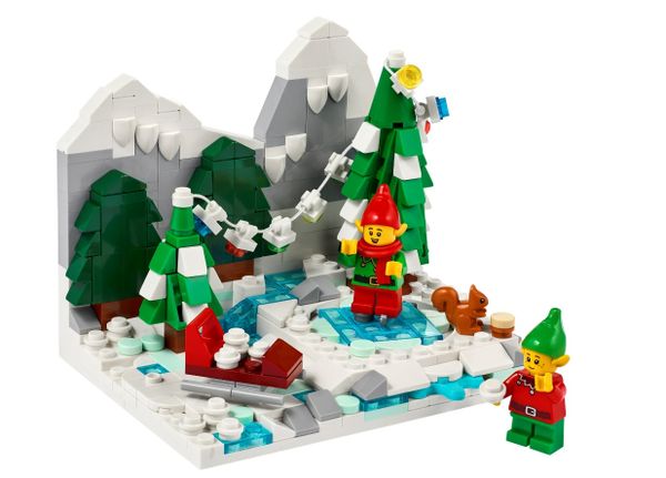 wintertafereel met elfen, gratis lego bouwsets, sets, black friday, cyber monday