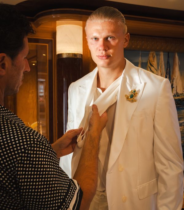 zijden shirt sjaalkraag haaland dolce & gabbana