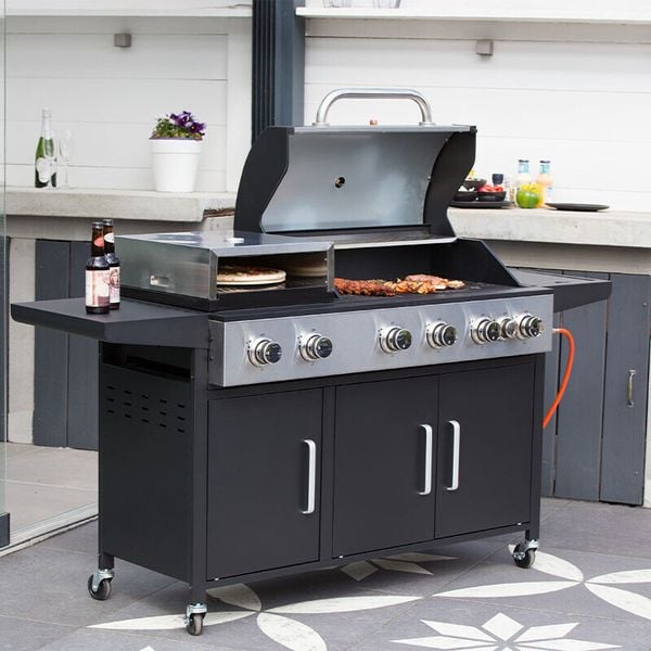 SUMM Salvatore Gas Barbecue met Pizza Oven bbq buitenkeuken dikke korting goede kwaliteit