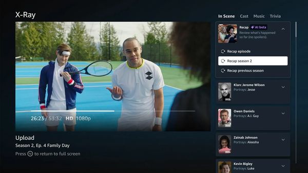 x-ray recaps, amazon prime video, kuntmatige intelligentie