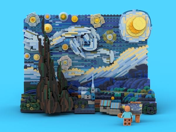 De Sterrennacht: LEGO steekt iconisch schilderij Van Gogh in verrassend jasje