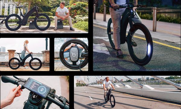 Hubless E-bike, reevo, elektrische fiets, zonder spaken, vingerscanner