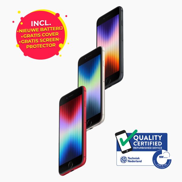 Scoor de refurbished iPhone SE (2022) nu bijna 400 euro goedkoper. Premium Apple-kwaliteit, duurzaam en mét 3 jaar garantie voor €229,99.