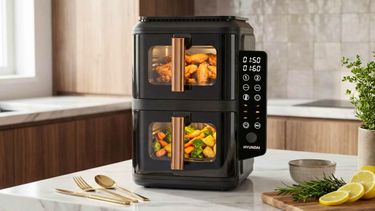 Hyundai dropt transparante airfryer à €99 met gratis luxe-set à €59