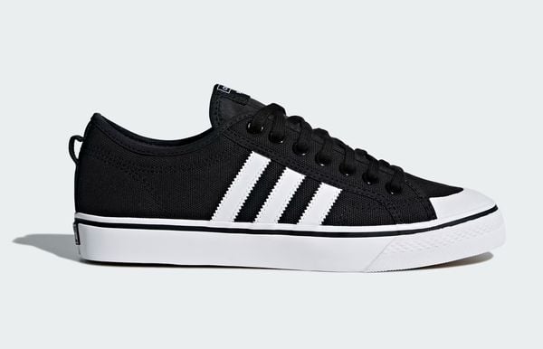 adidas nizza canvas sneakers zwart korting sale 45 euro