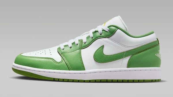 Nike Air Jordan Low 1 sneakers met korting, groen wit