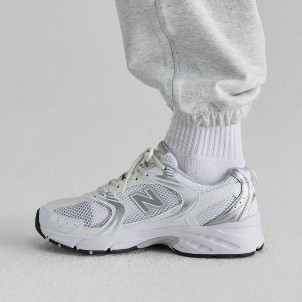 new balance 530 nieuwe dad sneakers 120 euro wit metallic zilver