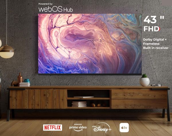 Tornado 43ES4301X Frameless 43 inch Full HD Smart LED TV nieuwe televisie voor 199 euro