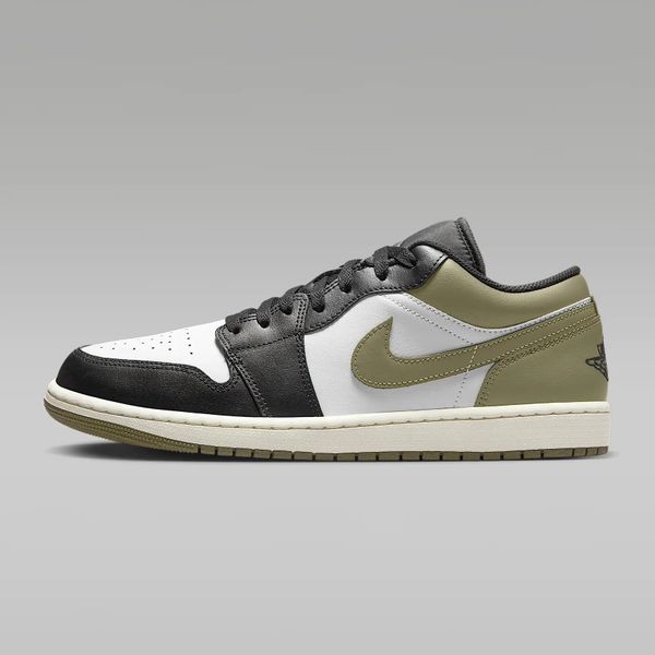 air jordan 1 low olijfgroen witte sneakers