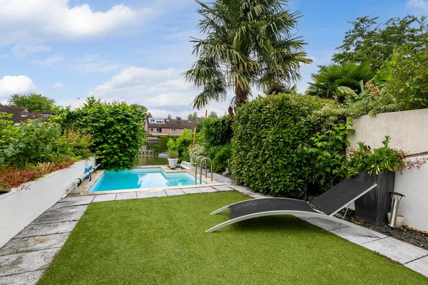 funda huis zwembad aan water tuin arnhem vlonder (2)