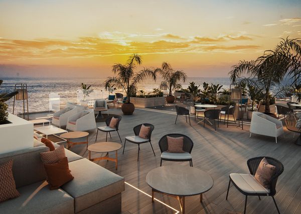 Deze rooftop bar biedt de ultieme combinatie van cocktails, zonsondergang en wellness. 